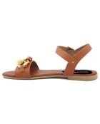 Sandales en Cuir Gwen cognac