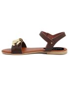 Sandales en Cuir Gwen marron