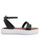 Sandales en Cuir Sacha noires