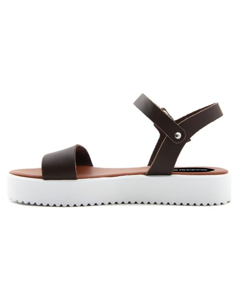 Sandales en Cuir Salomé marron