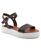 Sandales en Cuir Salomé marron