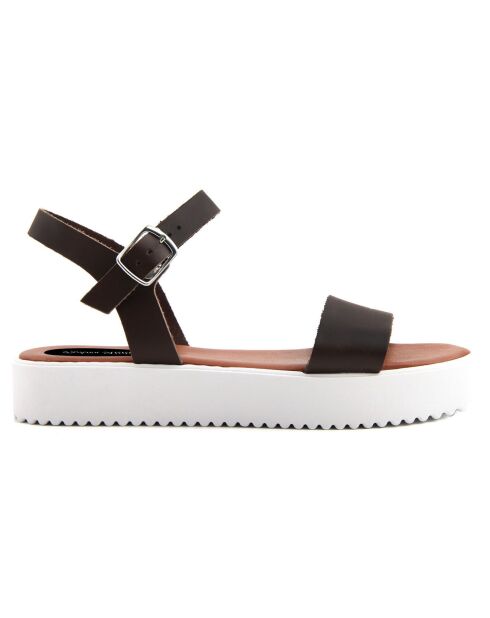 Sandales en Cuir Salomé marron