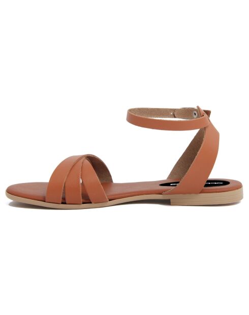 Sandales en Cuir Senda cognac