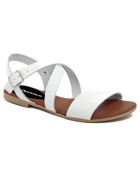 Sandales en Cuir Adeline blanches