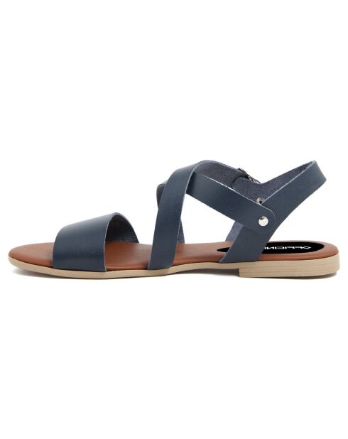 Sandales en Cuir Adeline bleues
