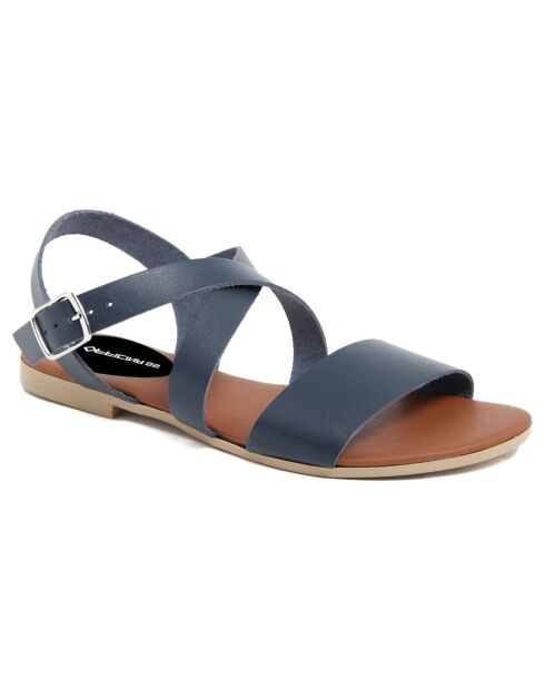 Sandales en Cuir Adeline bleues