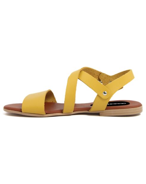 Sandales en Cuir Adeline jaunes