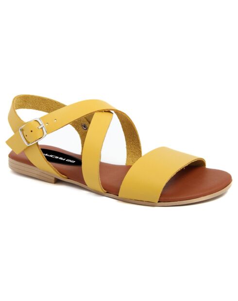 Sandales en Cuir Adeline jaunes