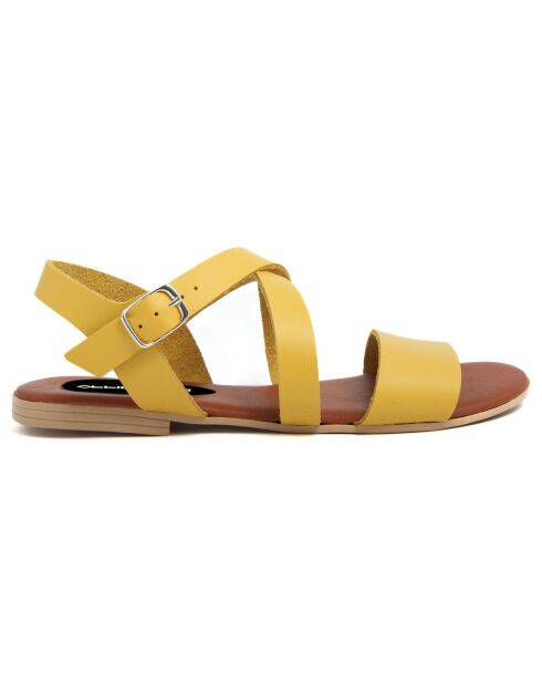 Sandales en Cuir Adeline jaunes