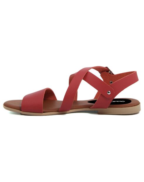 Sandales en Cuir Adeline rouges
