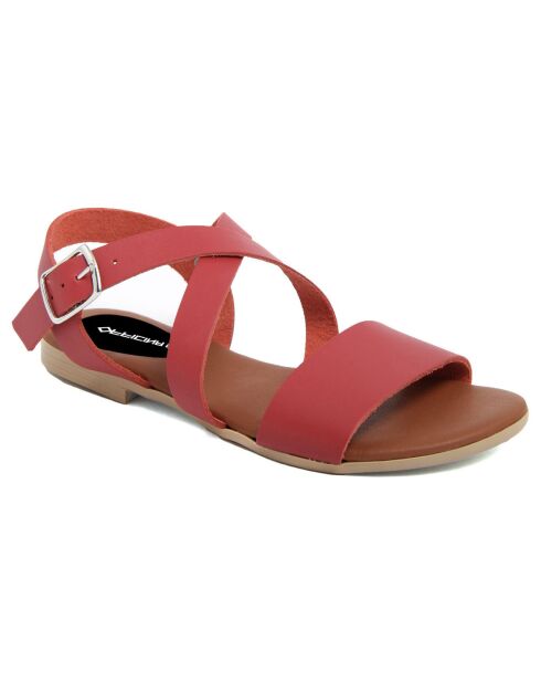 Sandales en Cuir Adeline rouges