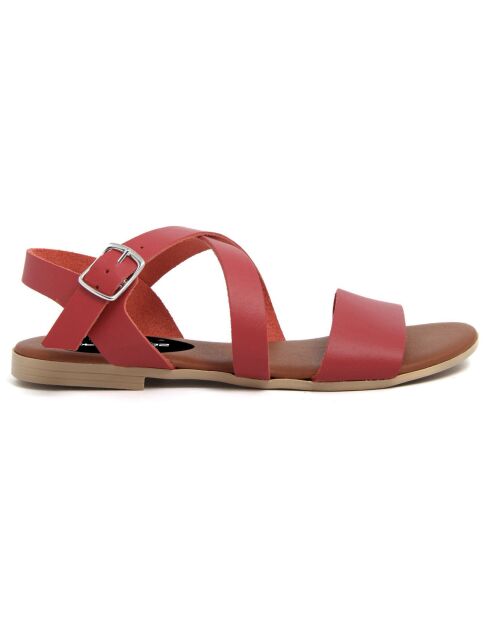 Sandales en Cuir Adeline rouges