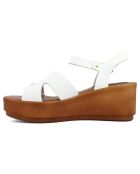 Sandales en Cuir Lecce blanches - Talon 6.7 cm
