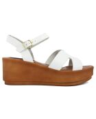 Sandales en Cuir Lecce blanches - Talon 6.7 cm
