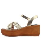 Sandales en Cuir Napoli platine - Talon 6.7 cm