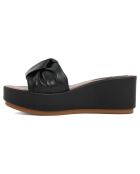 Mules en Cuir Nodo noires - Talon 6.7 cm