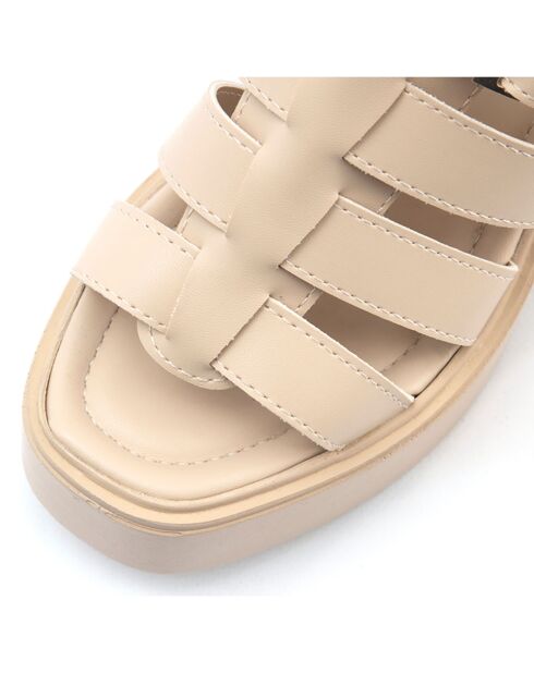 Sandales Lisa beiges - Talon 8 cm