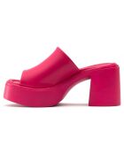 Mules Ines fuchsia - Talon 8 cm