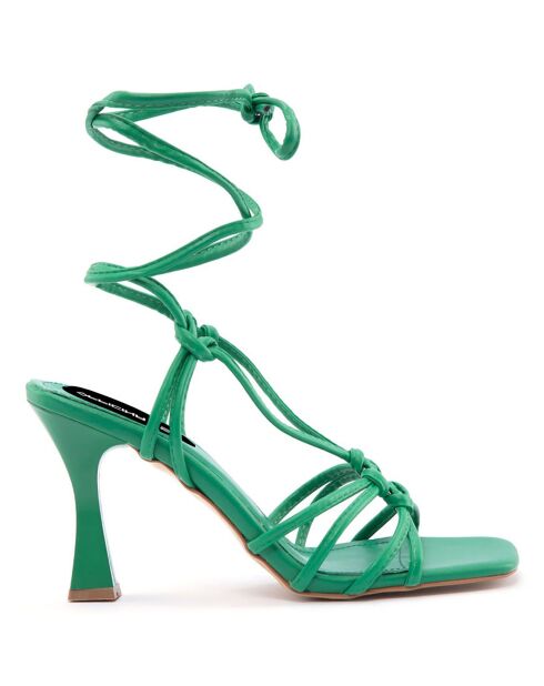 Sandales Alba vertes - Talon 8.5 cm