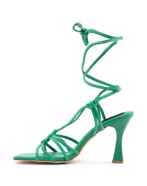 Sandales Alba vertes - Talon 8.5 cm