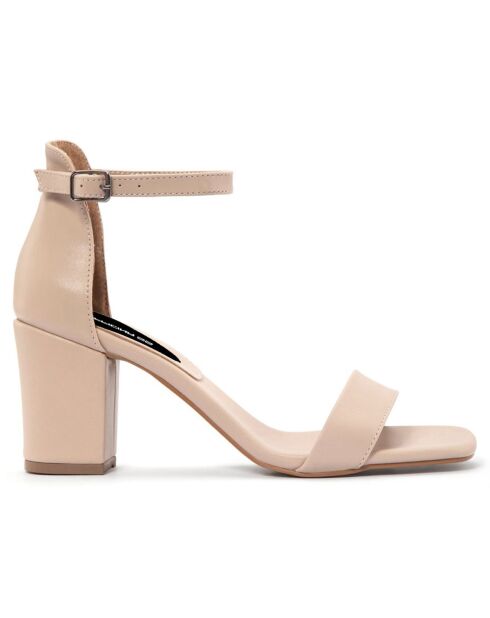 Sandales Justine nude - Talon 8 cm