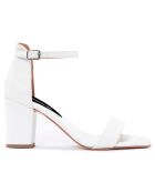 Sandales Justine blanches - Talon 8 cm