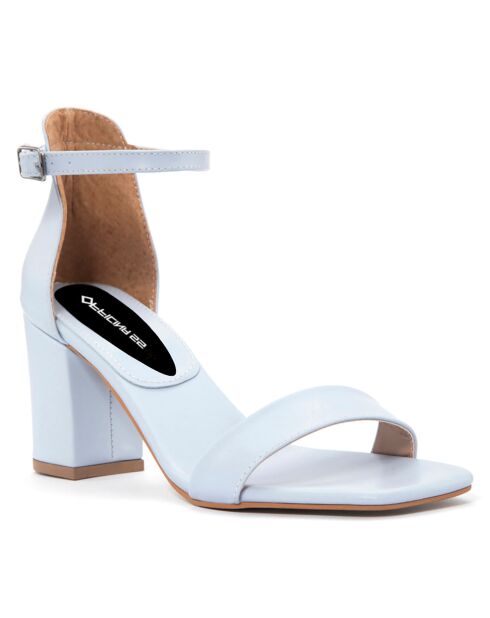 Sandales Justine bleues - Talon 8 cm