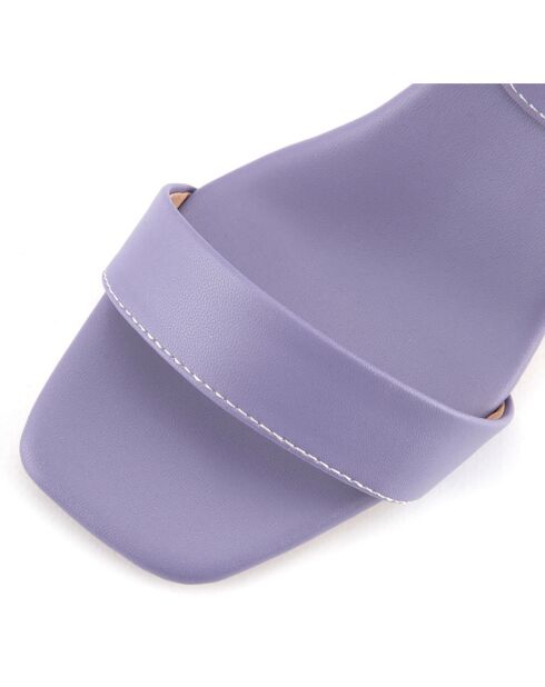 Sandales Caroline violettes - Talon 6 cm