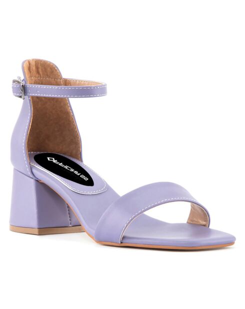 Sandales Caroline violettes - Talon 6 cm