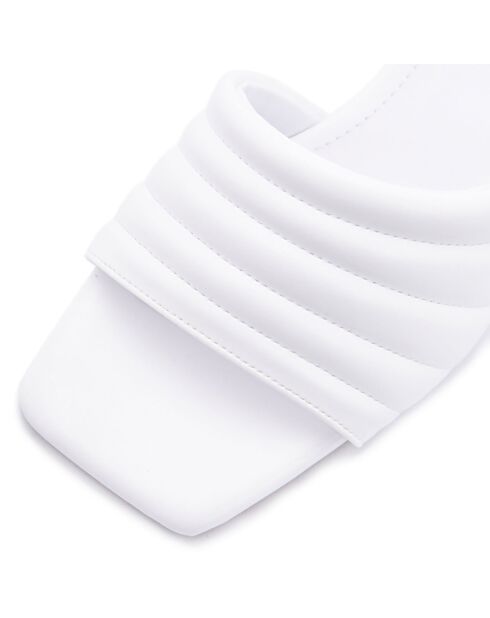 Mules Ella blanches - Talon 5.5 cm