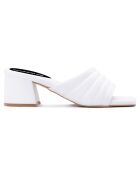 Mules Ella blanches - Talon 5.5 cm