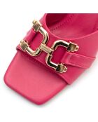Mules Domitille fuchsia - Talon 5.5 cm