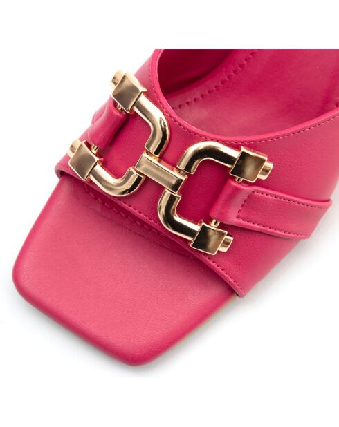 Mules Domitille fuchsia - Talon 5.5 cm