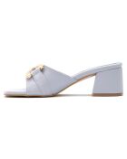 Mules Domitille bleues - Talon 5.5 cm