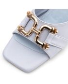 Mules Domitille bleues - Talon 5.5 cm