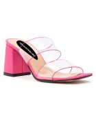 Mules Louise fuchsia - Talon 5.5 cm
