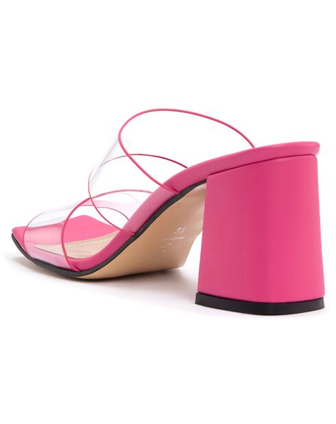 Mules Louise fuchsia - Talon 5.5 cm