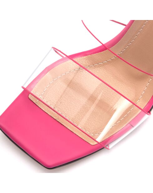 Mules Louise fuchsia - Talon 5.5 cm