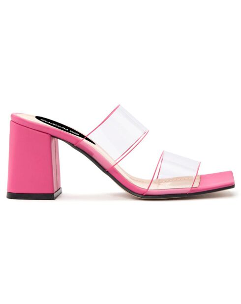 Mules Louise fuchsia - Talon 5.5 cm