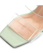 Mules Louise menthe - Talon 5.5 cm
