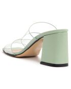 Mules Louise menthe - Talon 5.5 cm