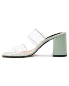 Mules Louise menthe - Talon 5.5 cm
