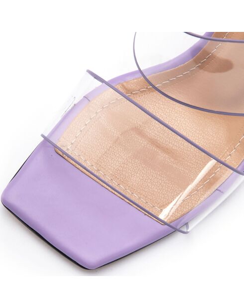 Mules Louise lilas - Talon 5.5 cm