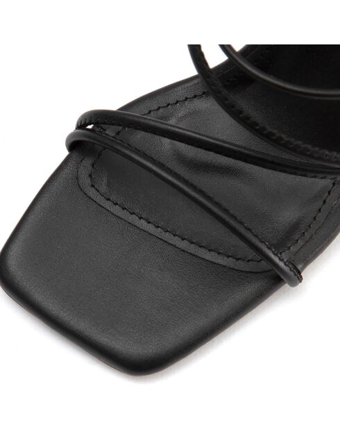 Mules Claire noires - Talon 8 cm