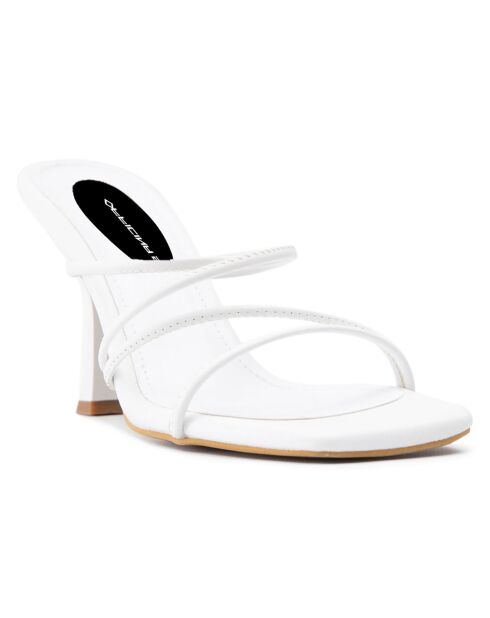 Mules Claire blanches - Talon 8 cm