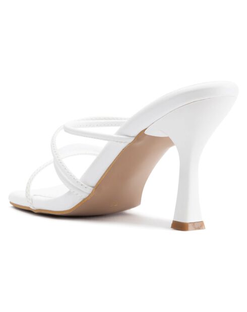 Mules Claire blanches - Talon 8 cm