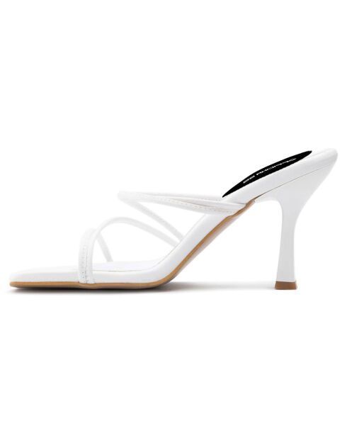 Mules Claire blanches - Talon 8 cm