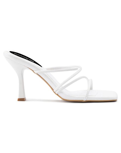 Mules Claire blanches - Talon 8 cm