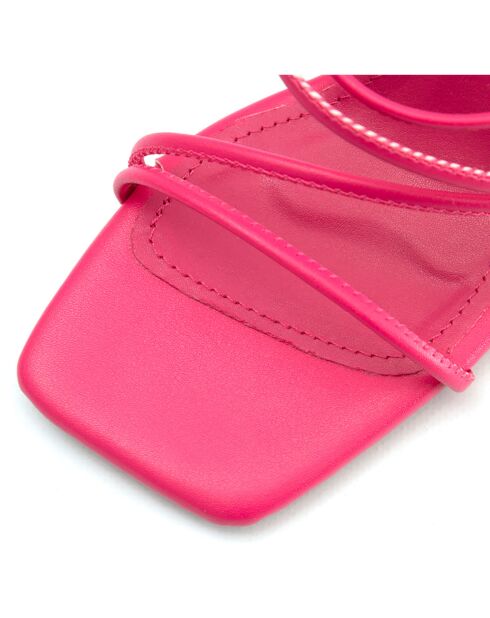 Mules Claire fuchsia - Talon 8 cm