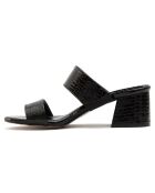 Mules Arielle noires - Talon 5.5 cm